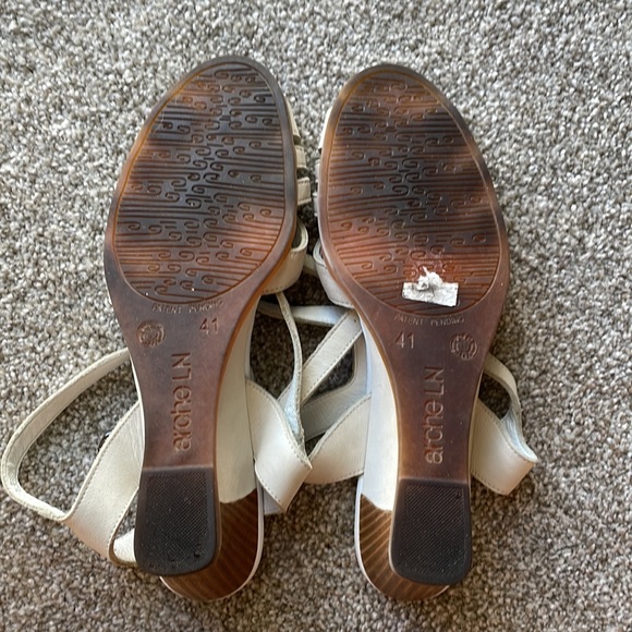 Arche Orpale Nubuck White Leather Sandals - Picture 14 of 15